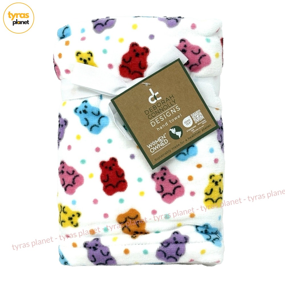 Deborah Connolly Gummy Bear Hand Towels 2 Pcs NWT Multicolor Gummies Candy